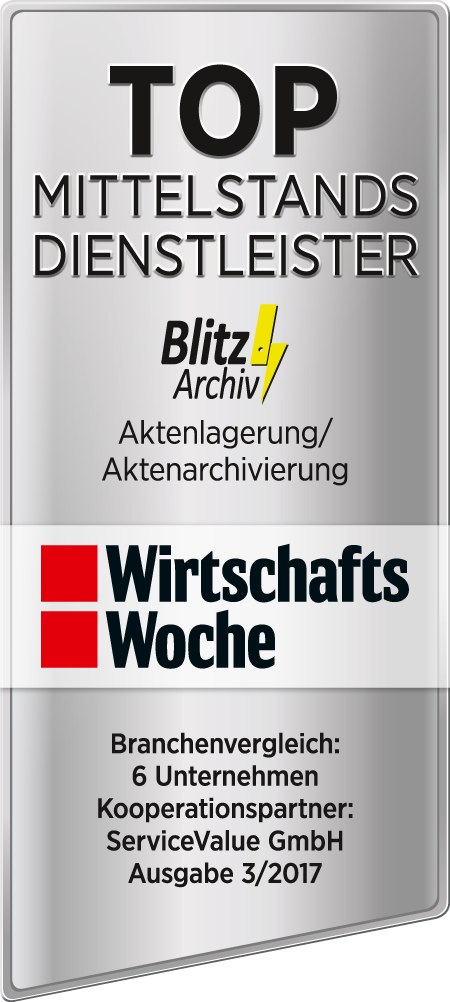 Wirtschaftswoche zeichnet BlitzArchiv als Top Mittelstand Dienstleister aus